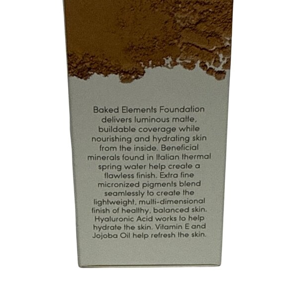 Laura Gellar Baked Elements Foundation 0725 Deep Warm Brown New in Box - Picture 3 of 8